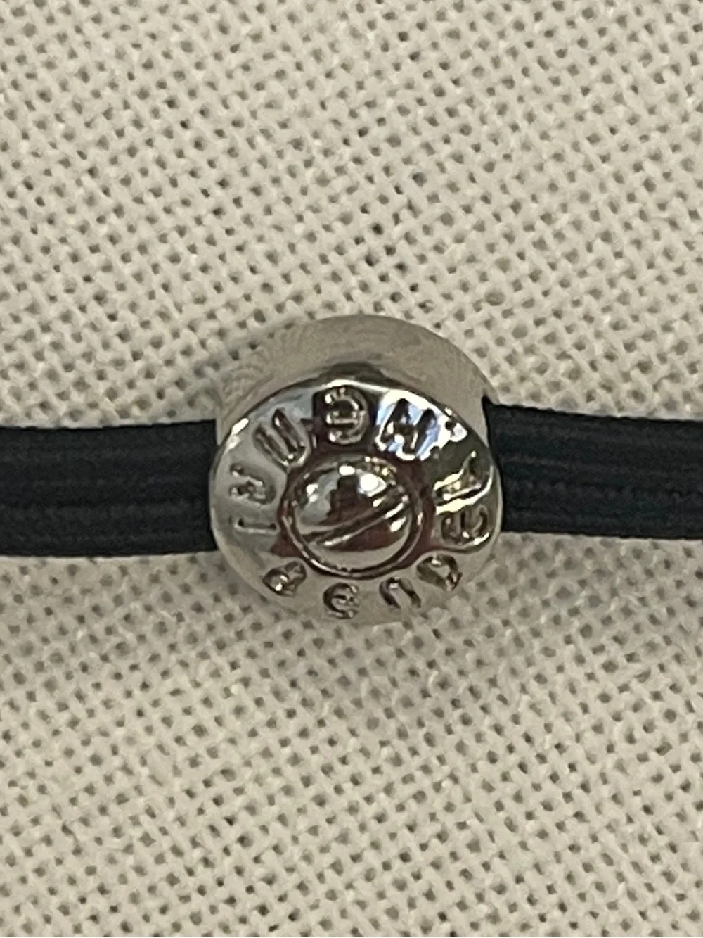 henri bendel Black Elastic Hair Tie with Clear Crystal Accent NEO